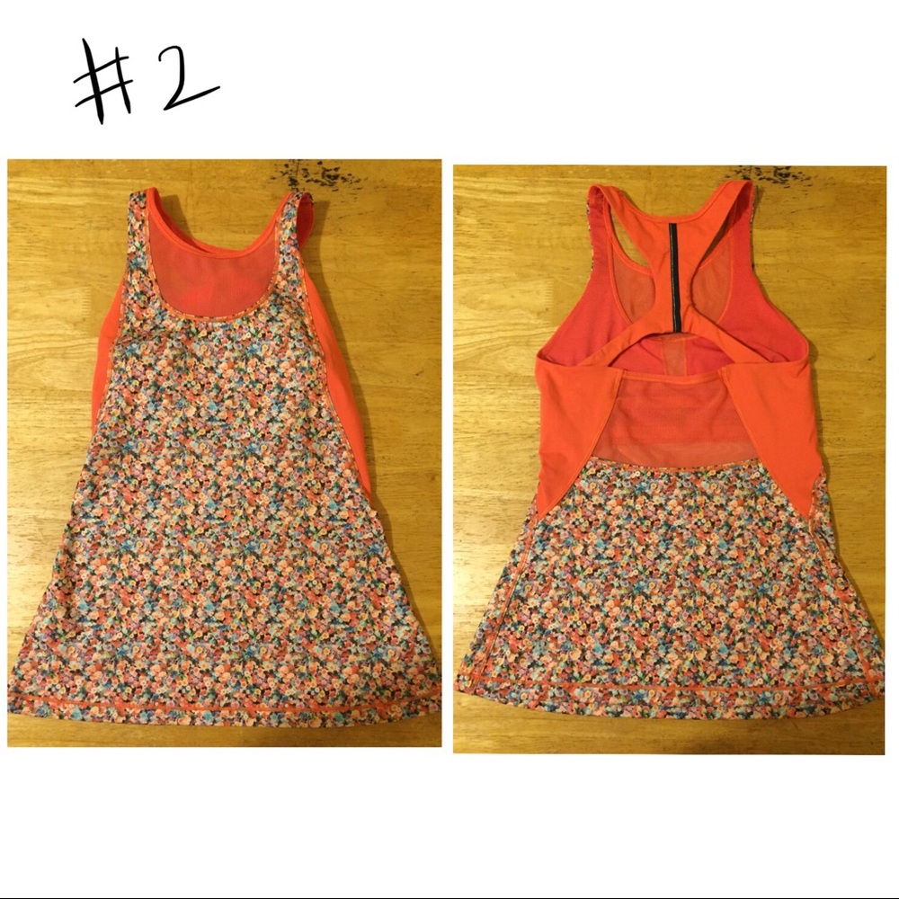 Lululemon pink floral top size 4